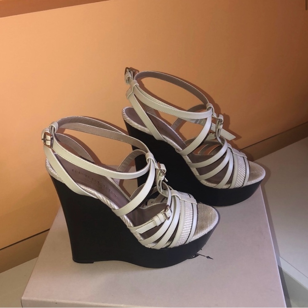 Authentic Burberry wedge sandal